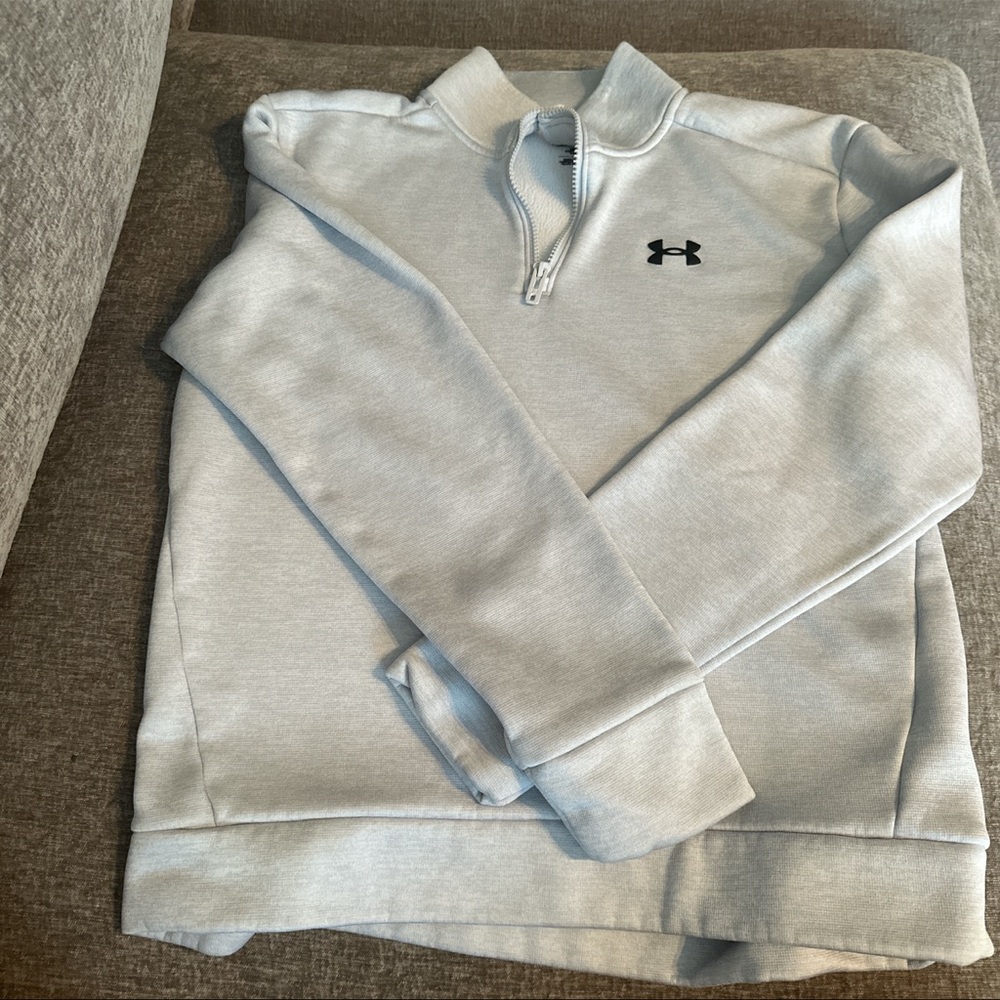 Under Armour Light Gray Pullover with Logo